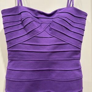 BCBGMaxAzria Vibrant Purple Bandage Mini Dress